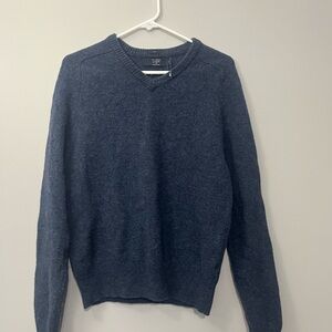 J. Crew Men's Deep Blue V-Neck Sweater